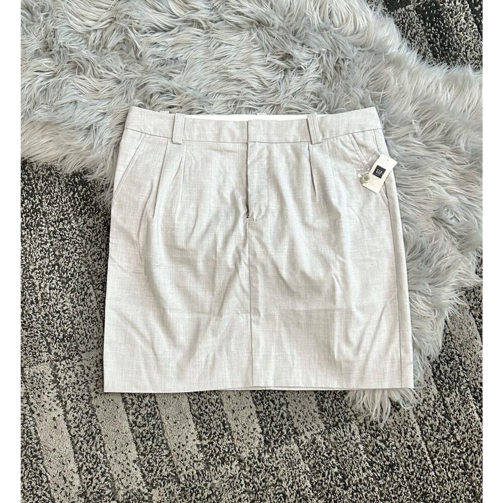 Gap Womens Skirt Gray Pencil Straight High Rise Light Wash Stretch Career Size 6
